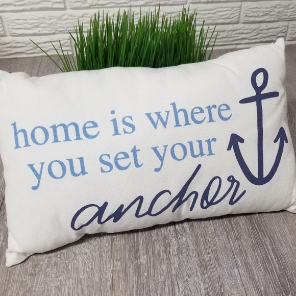 Other - 🍉3/$12 "Home is where you set your Anchor" toss pillow